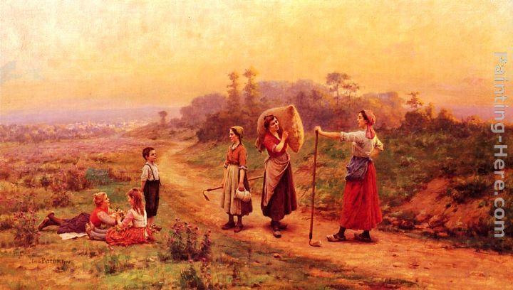 Cesar Pattein A Meeting On A Country Path